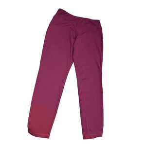 Peace & Pearls Burgundy Women’s Size XL Slip On Activewear Casual Pants